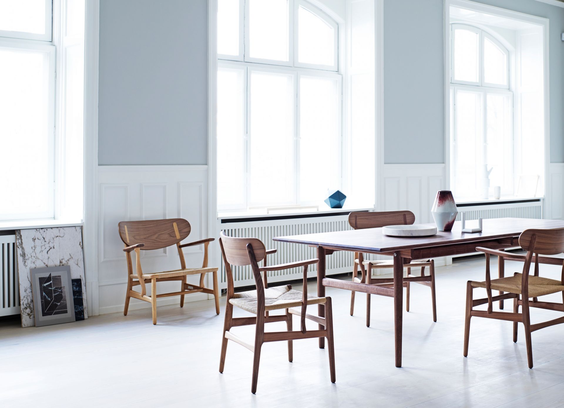 CH26 wooden chair Natural braid/Oak soaped Carl Hansen &amp; Søn