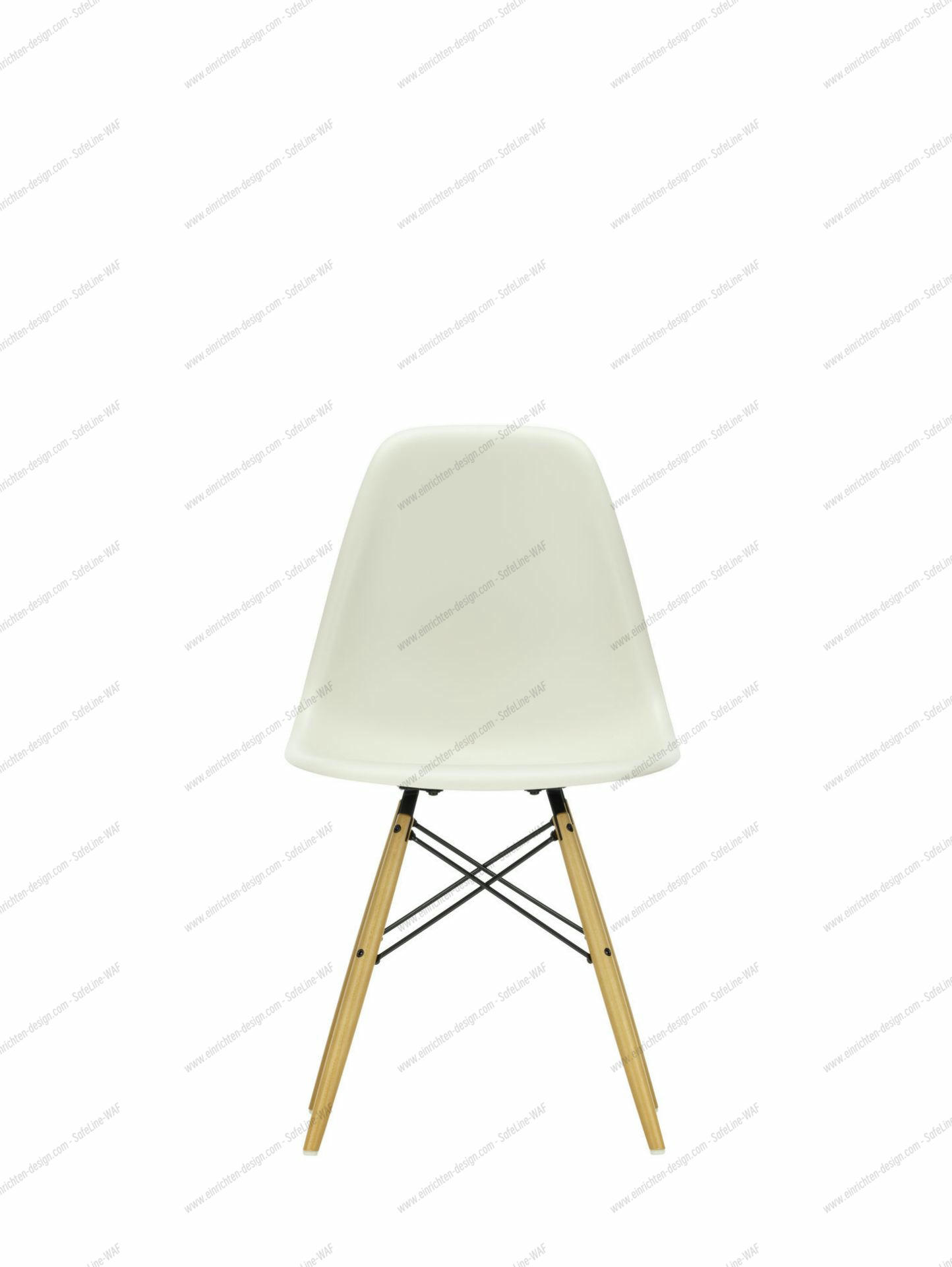 Eames Plastic Side Chair DSW Chair Vitra Maple yellowish-Deep black