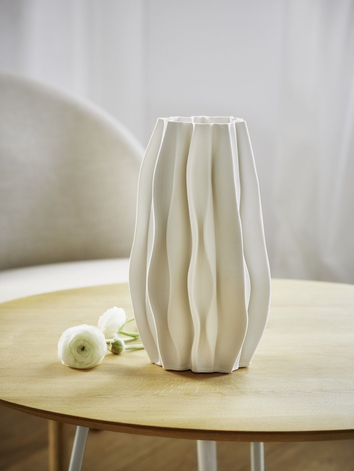PLISSEE Vase ceramic Philippi 
