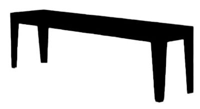 HILDE Bench W 140 cm / BLACK The whole life SINGLE PIECES