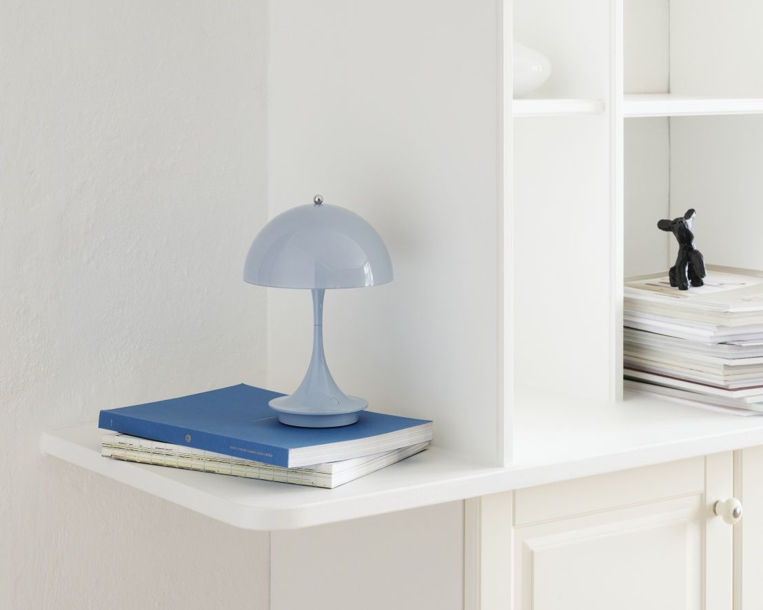 Panthella 160 Portable LED Table lamp Indoor/Outdoor Louis Poulsen Opal Pale blue SINGLE PIECES