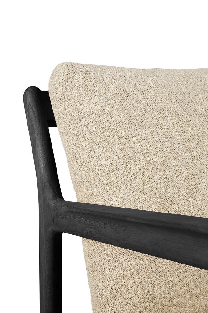 Jack Outdoor Lounge Chair Teak Black Lacquered Ethnicraft Natural