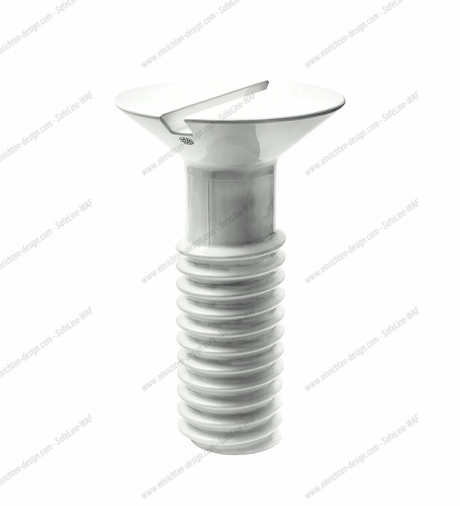 Silberner "Screw" Beistelltisch von Eero Aarnio Originals: Moderner Design Tisch in Schraubenform.