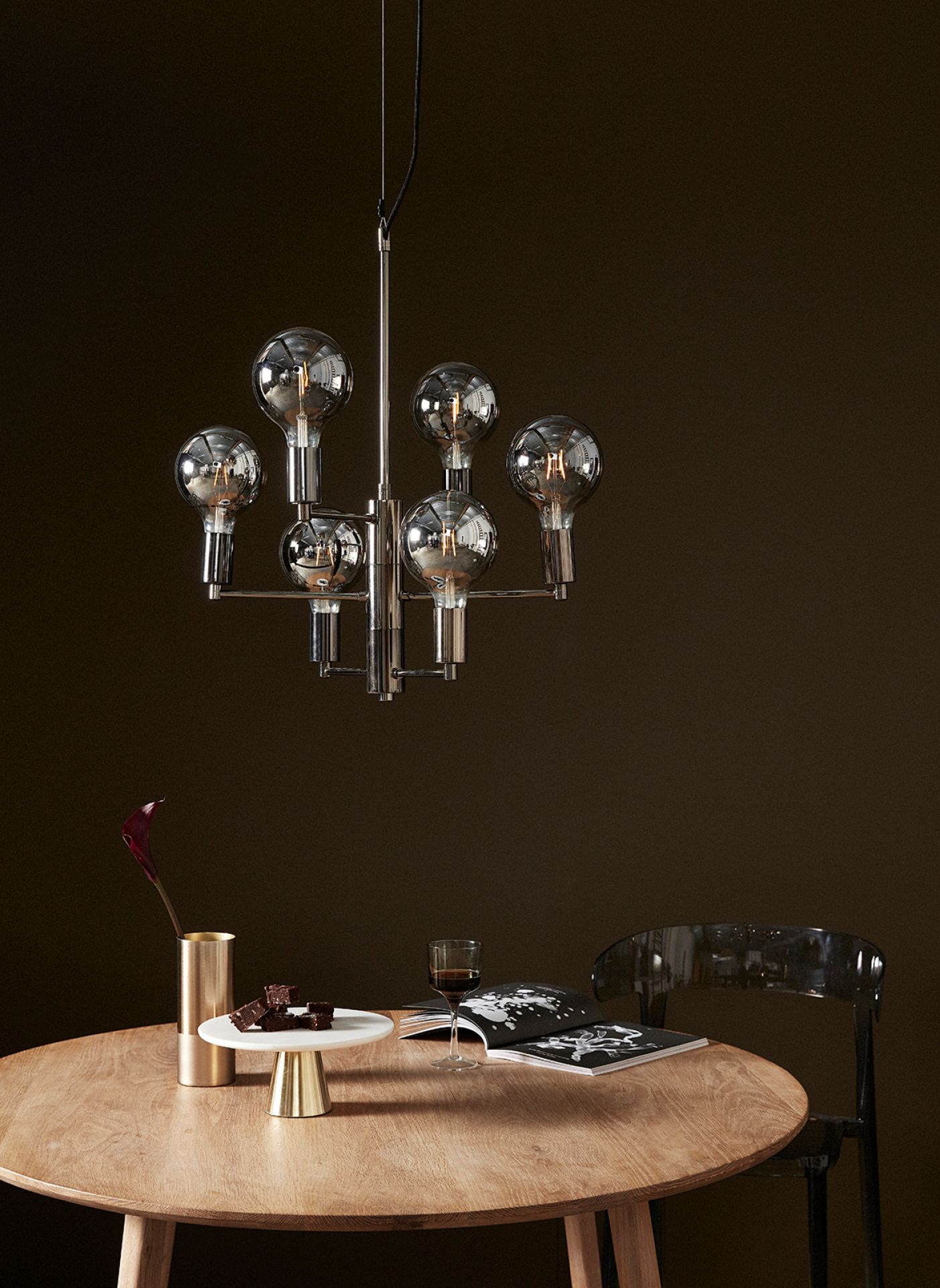 Lamp w/bulb, LED Smoke/Grey Hübsch Interior - INDIVIDUALS