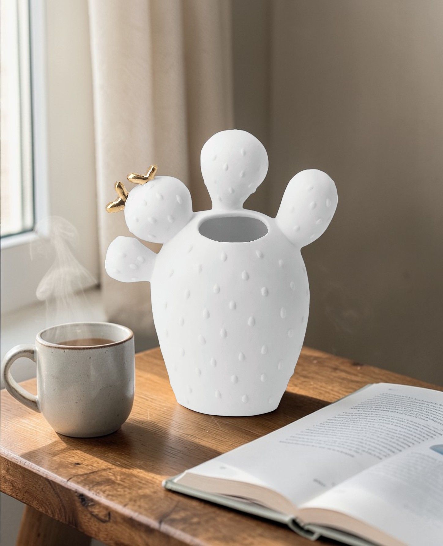 Cactus vase prickly pear wheels