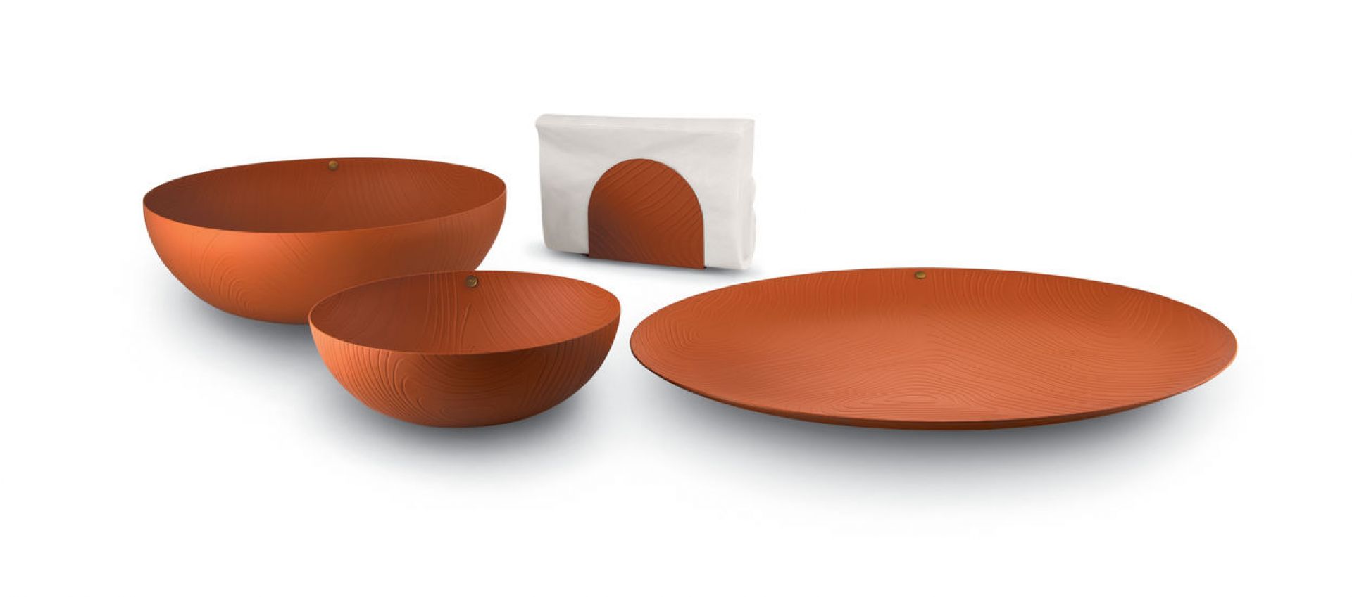 PU07 Veneer Tray Stainless steel Alessi