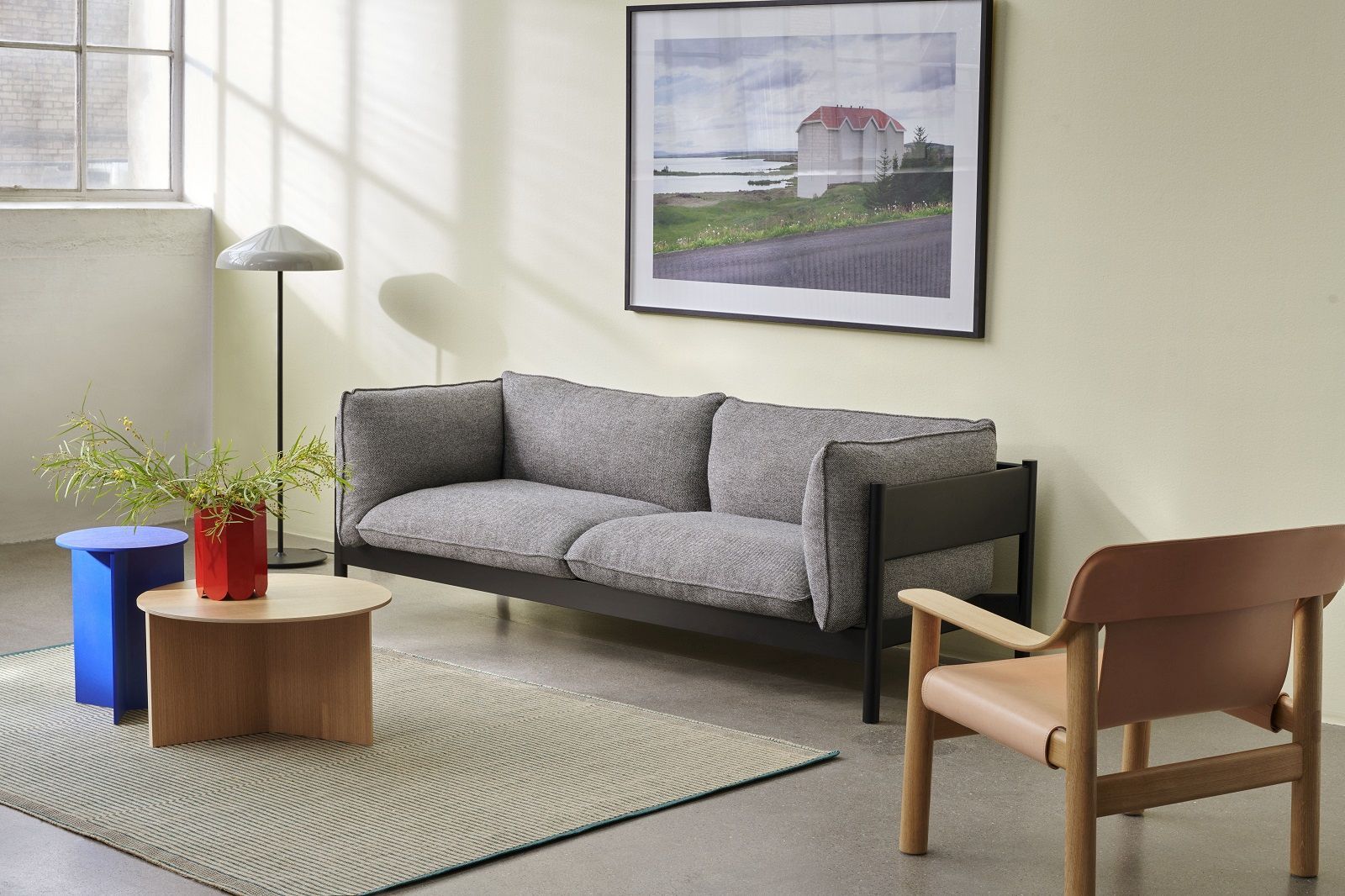 Slit Table Wood Round XL side table / coffee table Hay