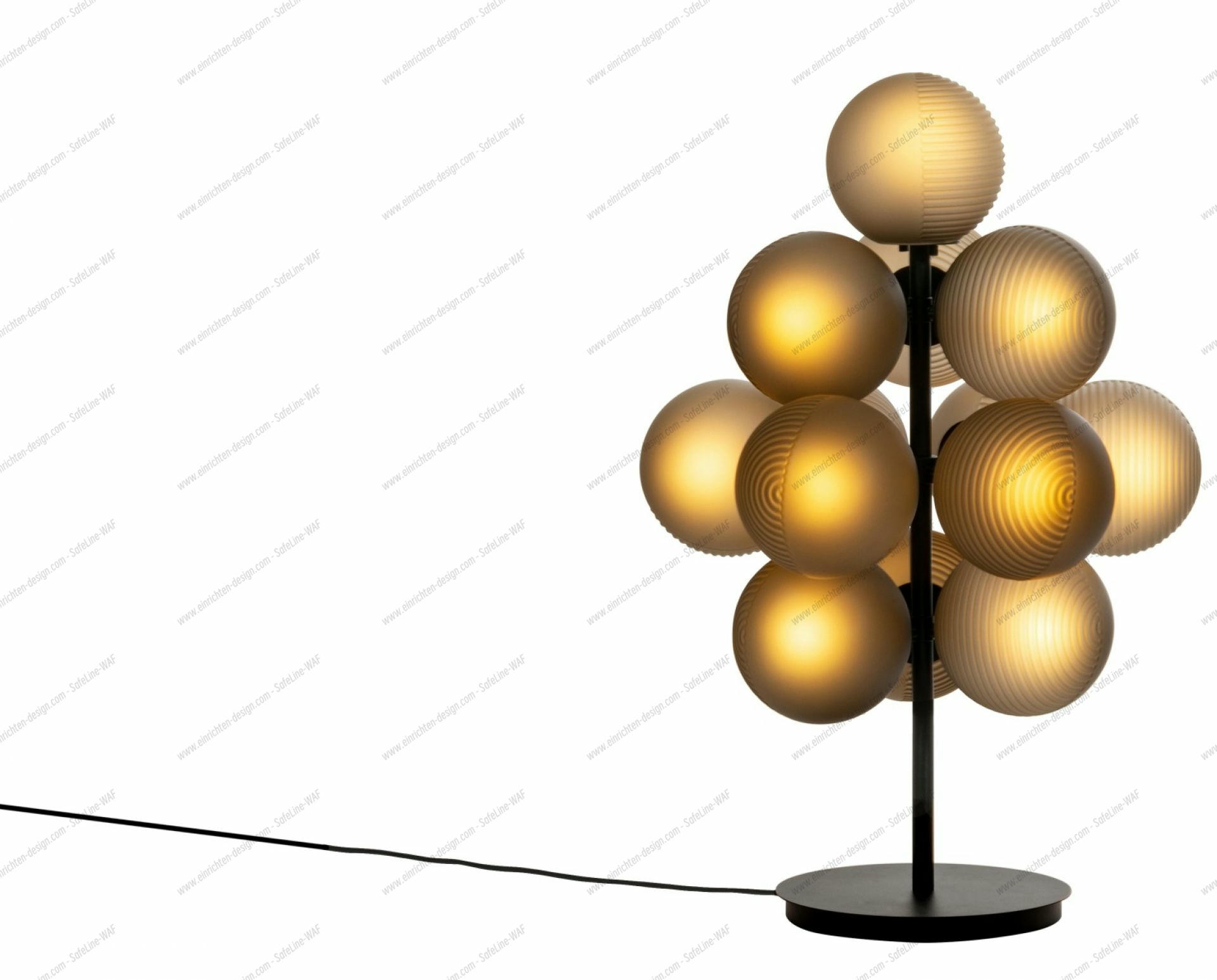 Stellar Grape Small Table lamp Pulpo Smoke grey - Black