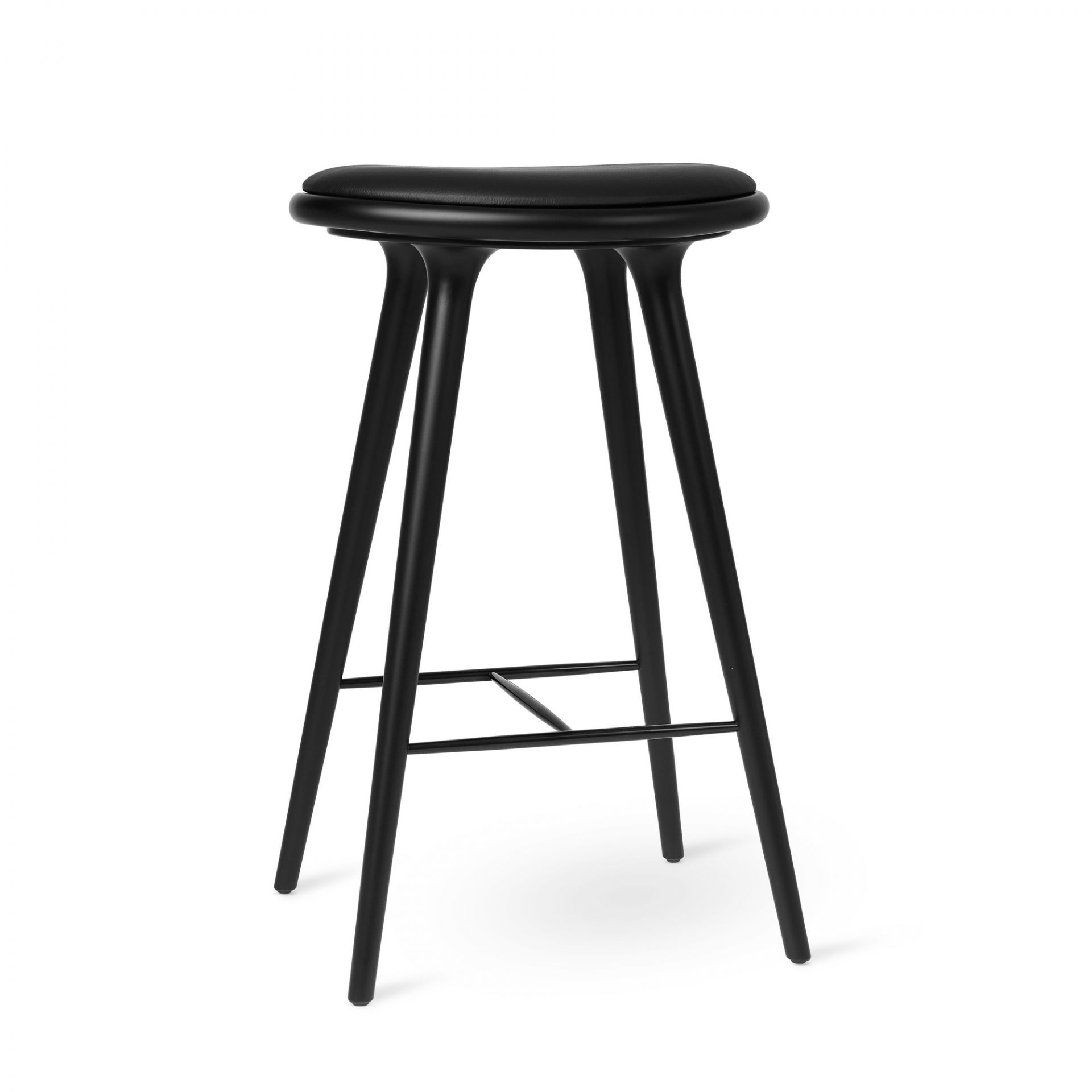High Stool black stained beech Mater