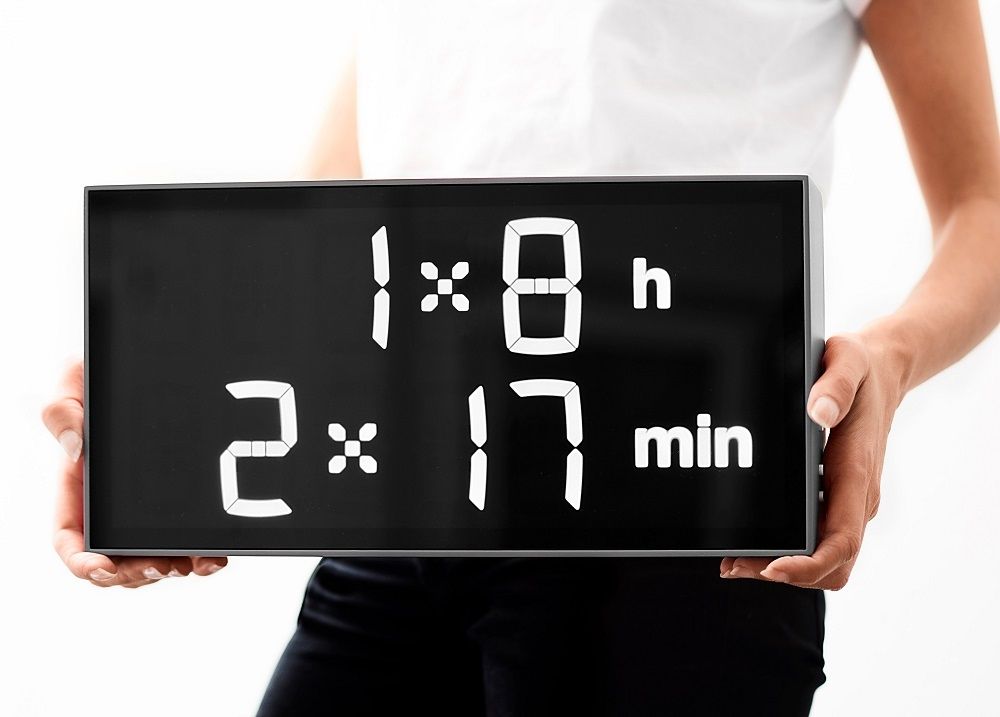 Digital clock LED Table clock Albert Clock Black