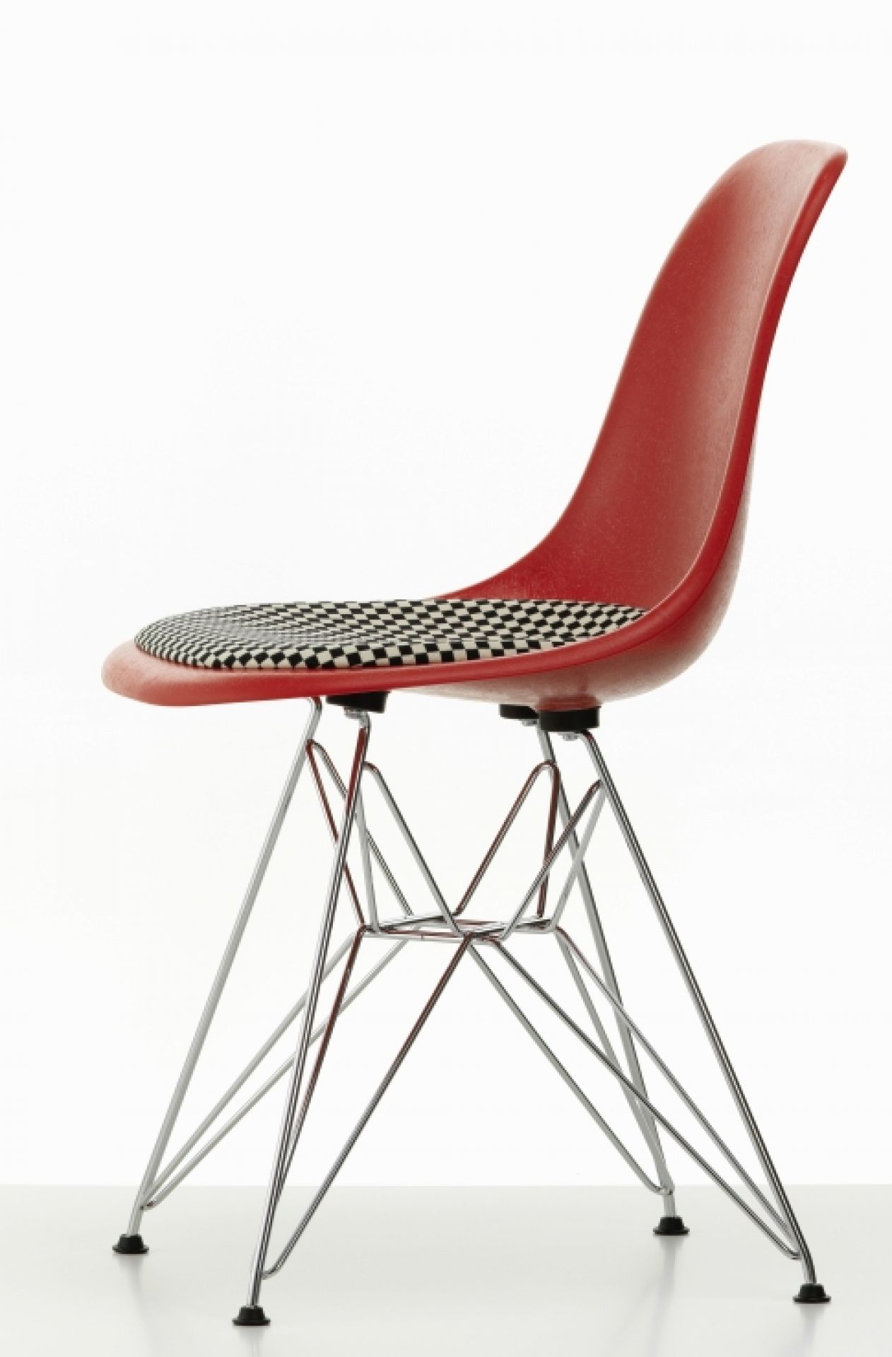 Eames Fiberglass Chair DSR Chair with Seat cushion Vitra
