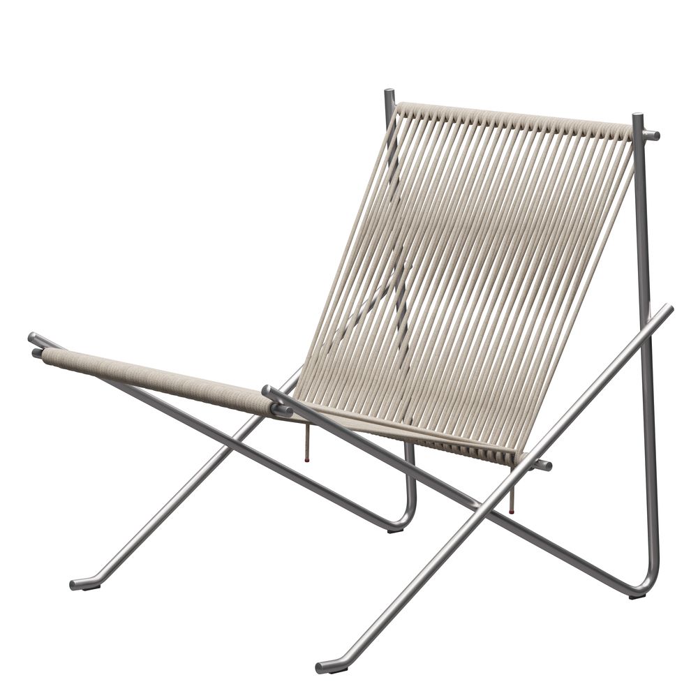 PK4 Lounge Chair Steel - Nature Fritz Hansen