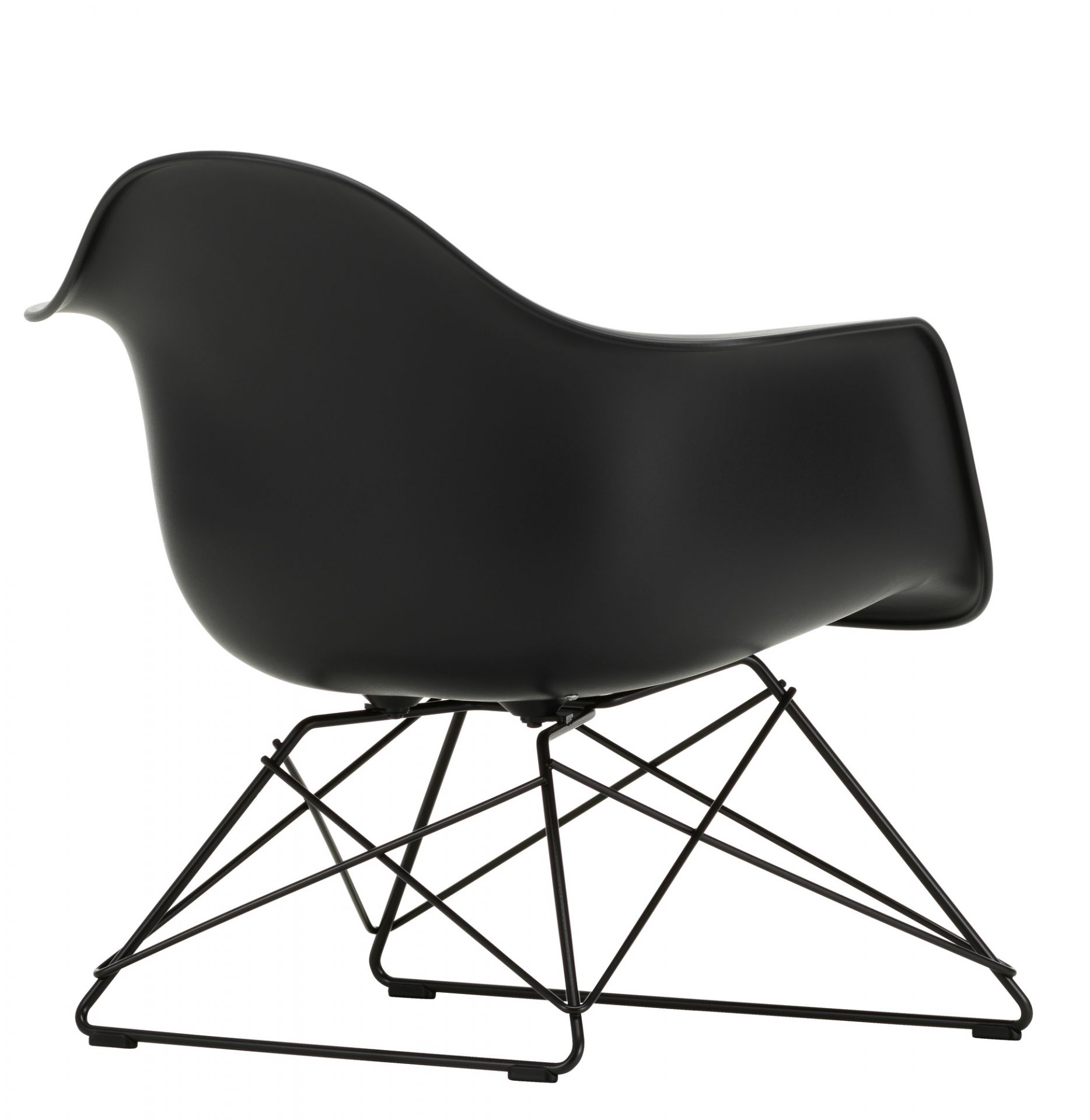 Eames Plastic Arm Chair DAX Chair Vitra Chrome - White