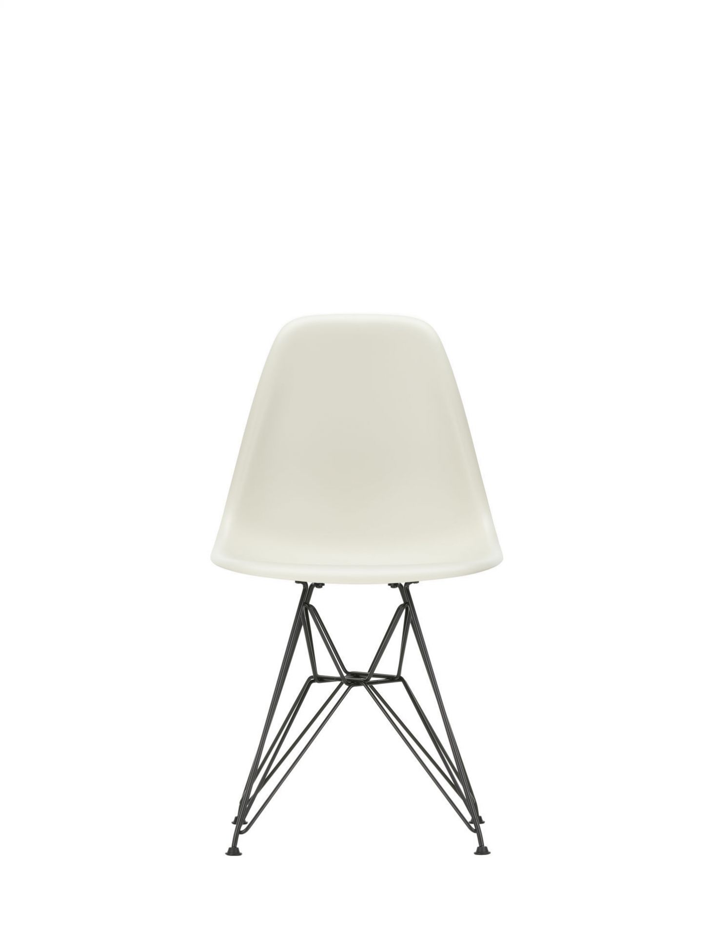 Eames Plastic Side Chair DSR Chair Vitra Black Granite Grey