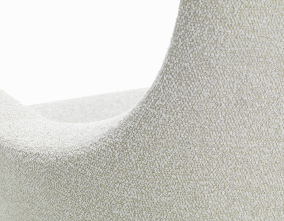 Grand Repos Armchair + Ottoman Vitra Polished Nubia Ivory / Pearl