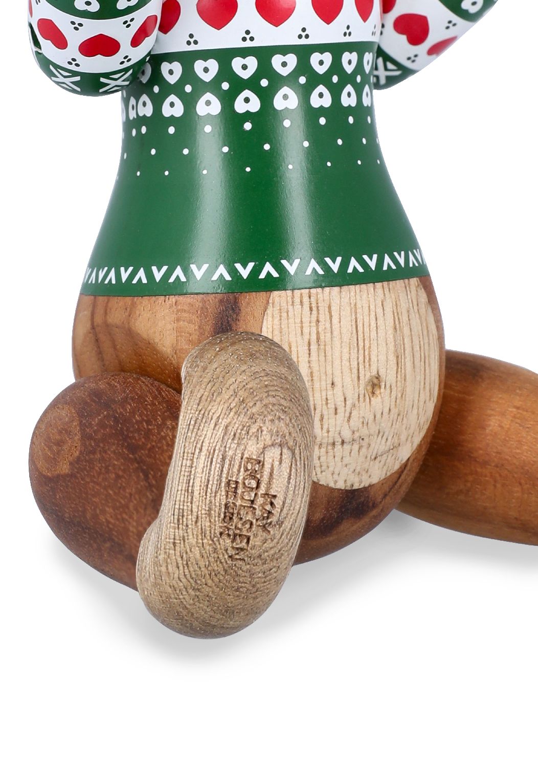 Christmas Jumper Monkey Green Small Wooden Figurine Kay Bojesen 