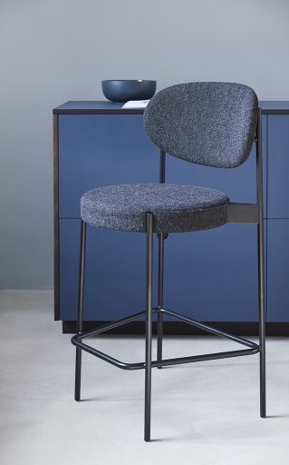 Series 430 Bar Stool Bar stool 75 cm BLACK / REMIX 123 Verpan SINGLE PIECES