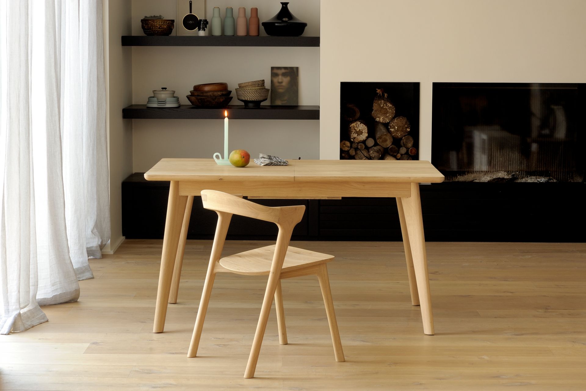 Bok chair oak without armrests Ethnicraft