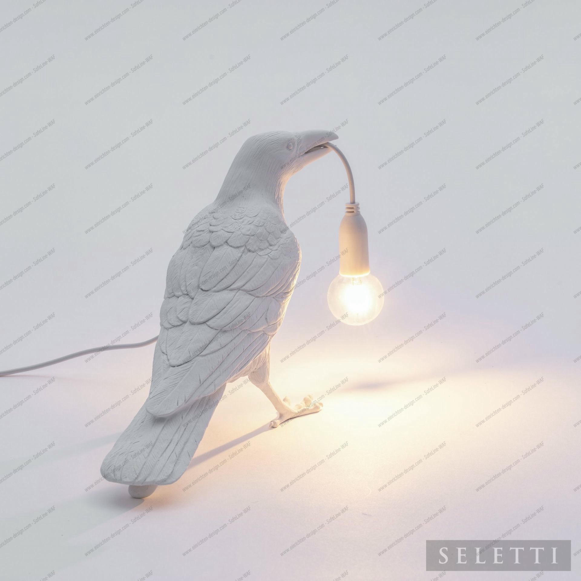 pion Binnen Samenstelling Bird Lamp Waiting white Seletti | SELETTI 14732