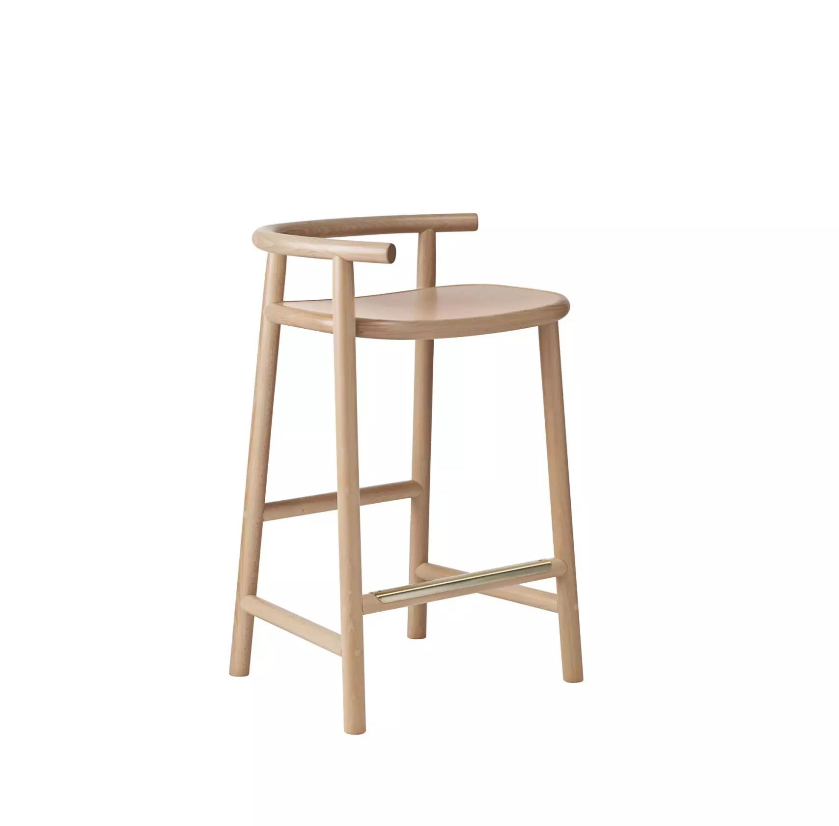 Single Curve Barstool with plywood seat Wiener GTV Design