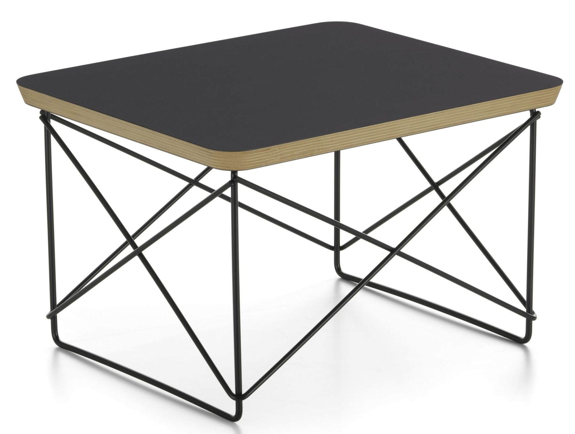 Occasional Table LTR Side Table HPL Black Vitra Steel wire black powder-coated