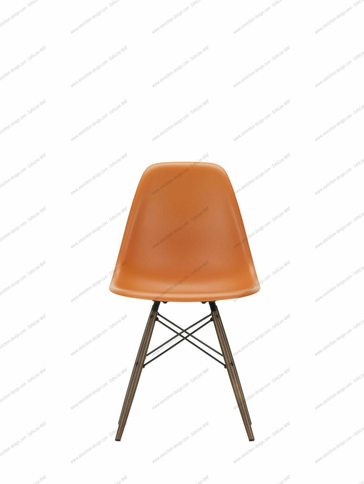Eames Plastic Side Chair DSW Chair Vitra Maple yellowish-Deep black