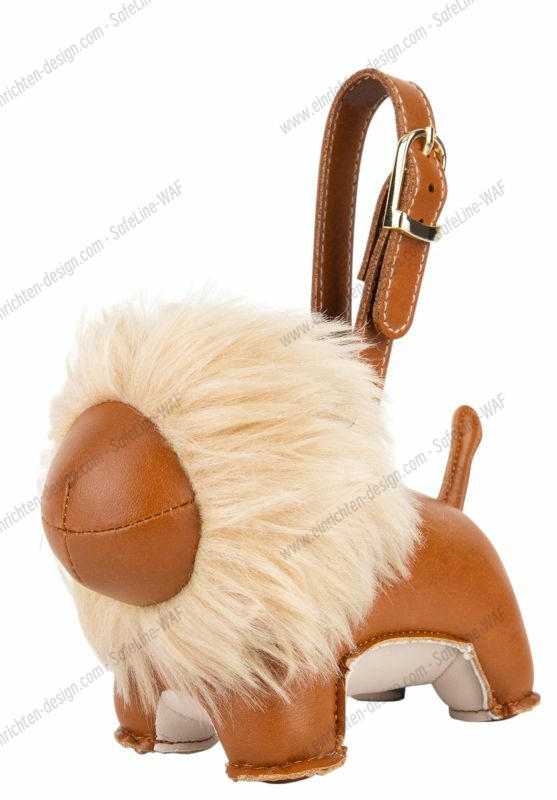 Bag Charm Bag Pendant Lion Lino Puno Tan / Wheat Züny 