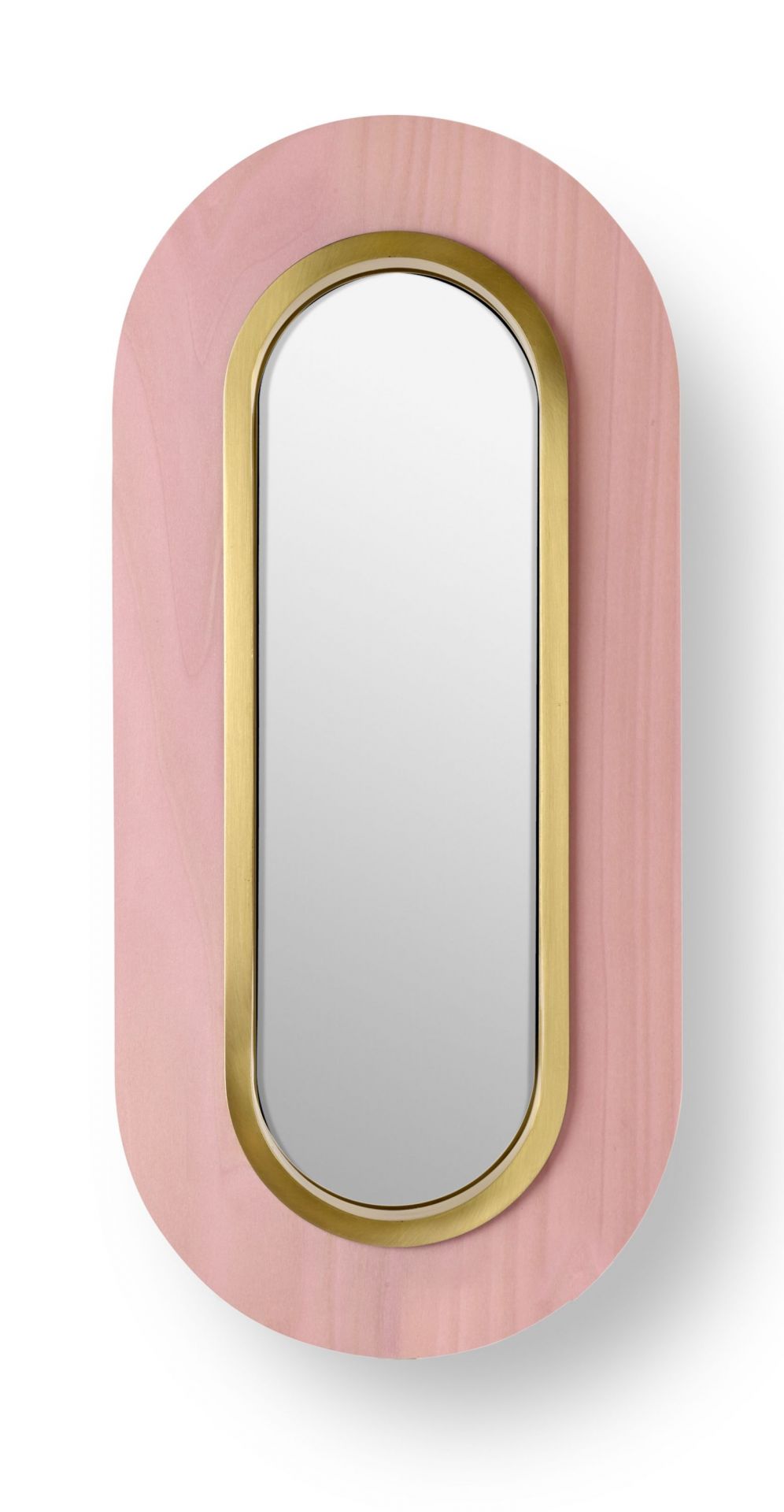 Lens LED Wall Lamp oval Metal Ring in Gold Pale Rose LZF Lamps