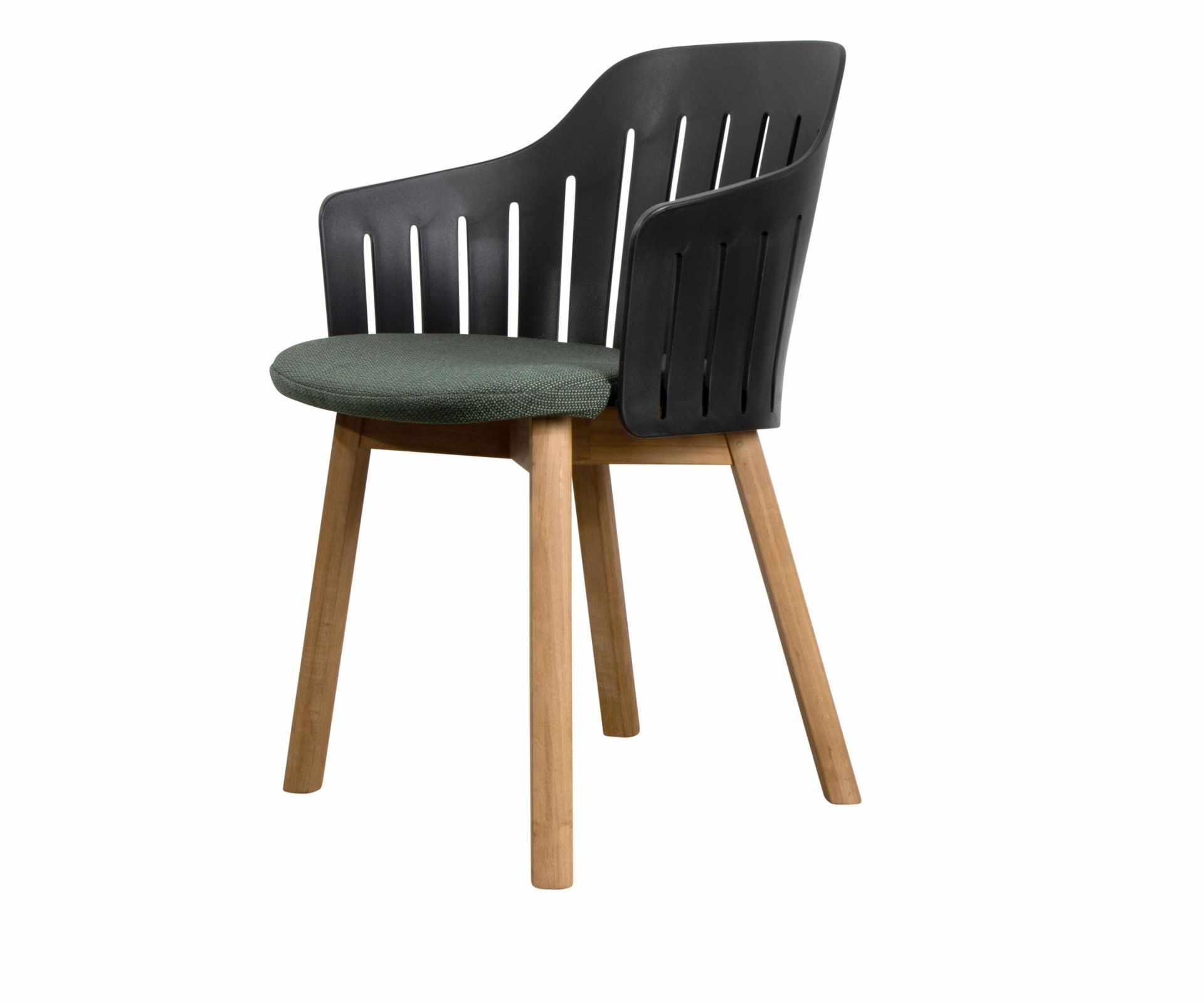 Choice Outdoor Chair Teak Frame 4 Legs Black Cane-Line