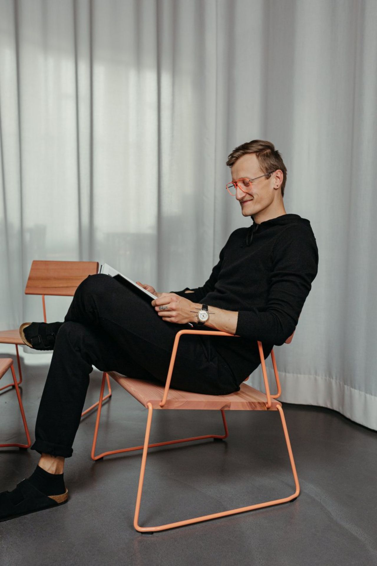 D:008 Lounge Chair with Armrests Fuchs & Habicht