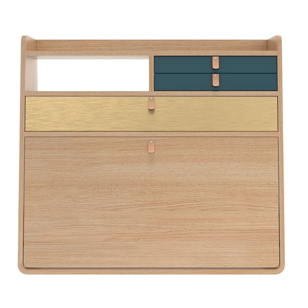 Gaston Wall Secretary 80 Hartô Oak + petrol blue