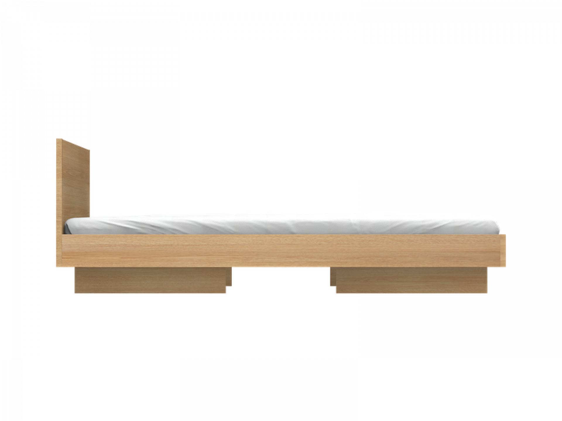ZIANS Bed Large with headboard waxed oak, split legs OUT ZIANS Bed Large with headboard waxed oak, split legs OUT