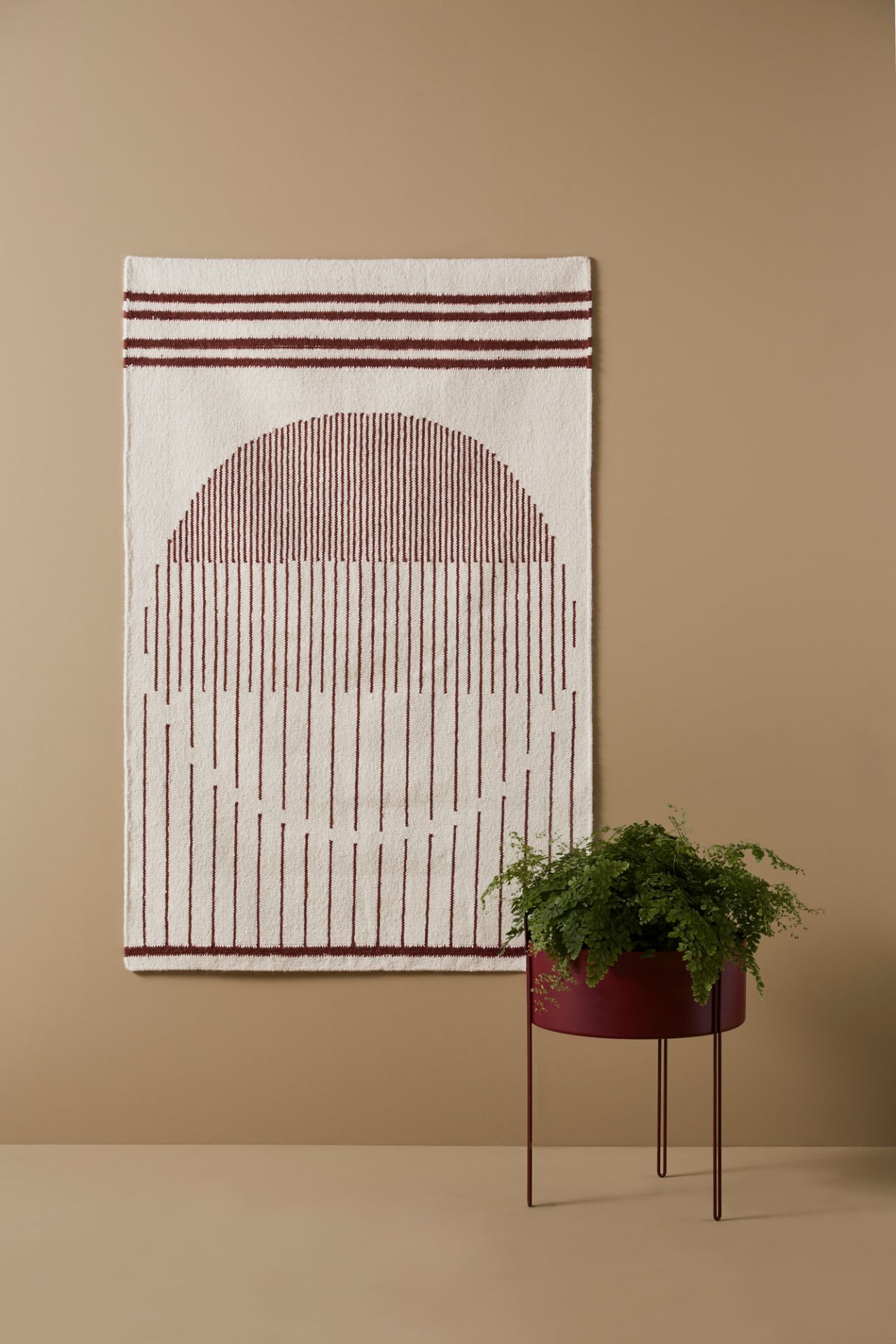 Pidestall Planter Large Taupe Woud