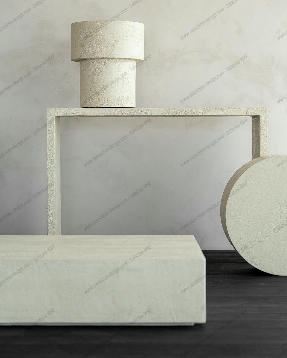 Elements Coffee Table Microcement Off White Rectangular Ethnicraft