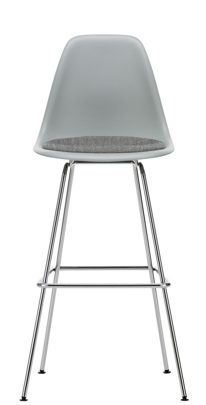 Eames Plastic Bar Stool Bar Stool High with seat cushion Vitra