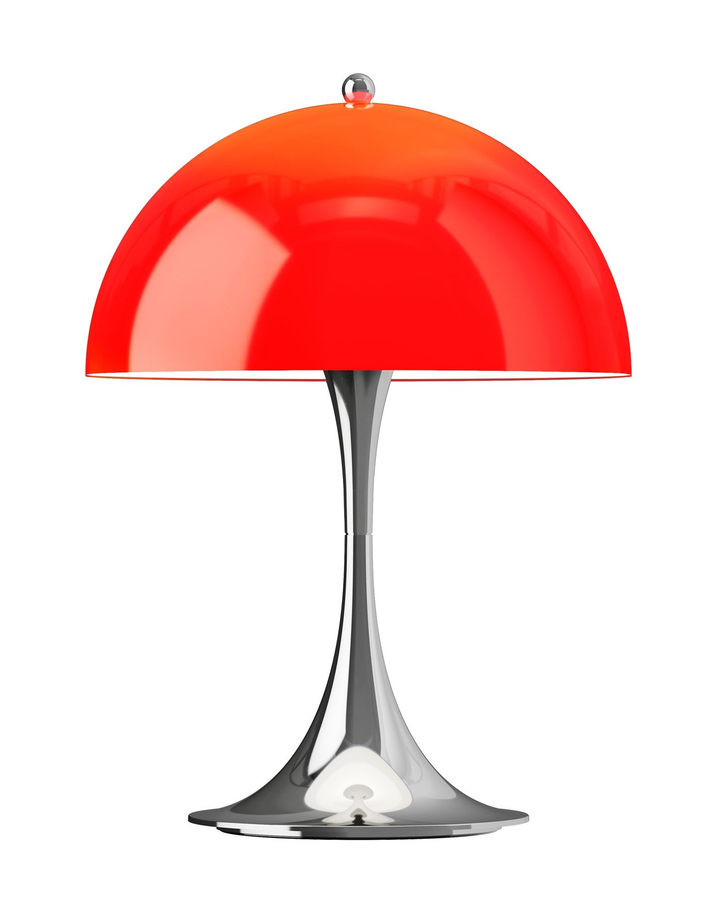Panthella Originals 250 Portable Chrome Rechargeable lamp / table lamp Louis Poulsen Red