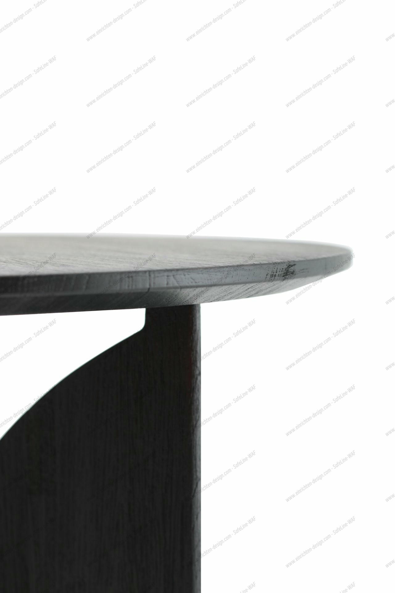 Teak Fin Side Table Black Painted Ethnicraft