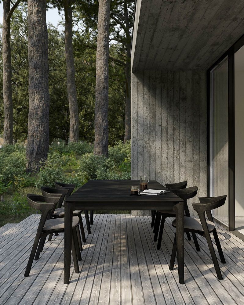 Bok Outdoor Chair Teak Black Ethnicraft