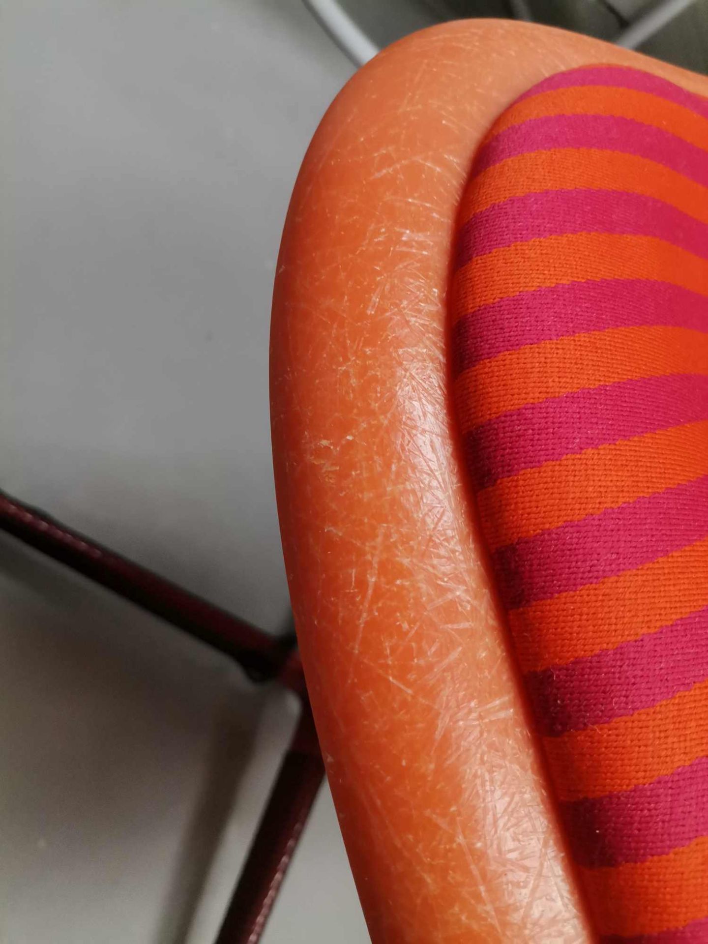 Eames Fibreglass Side Chair La Fonda Red Orange Vitra LIMITED EDITION COLD EXEMPLARY