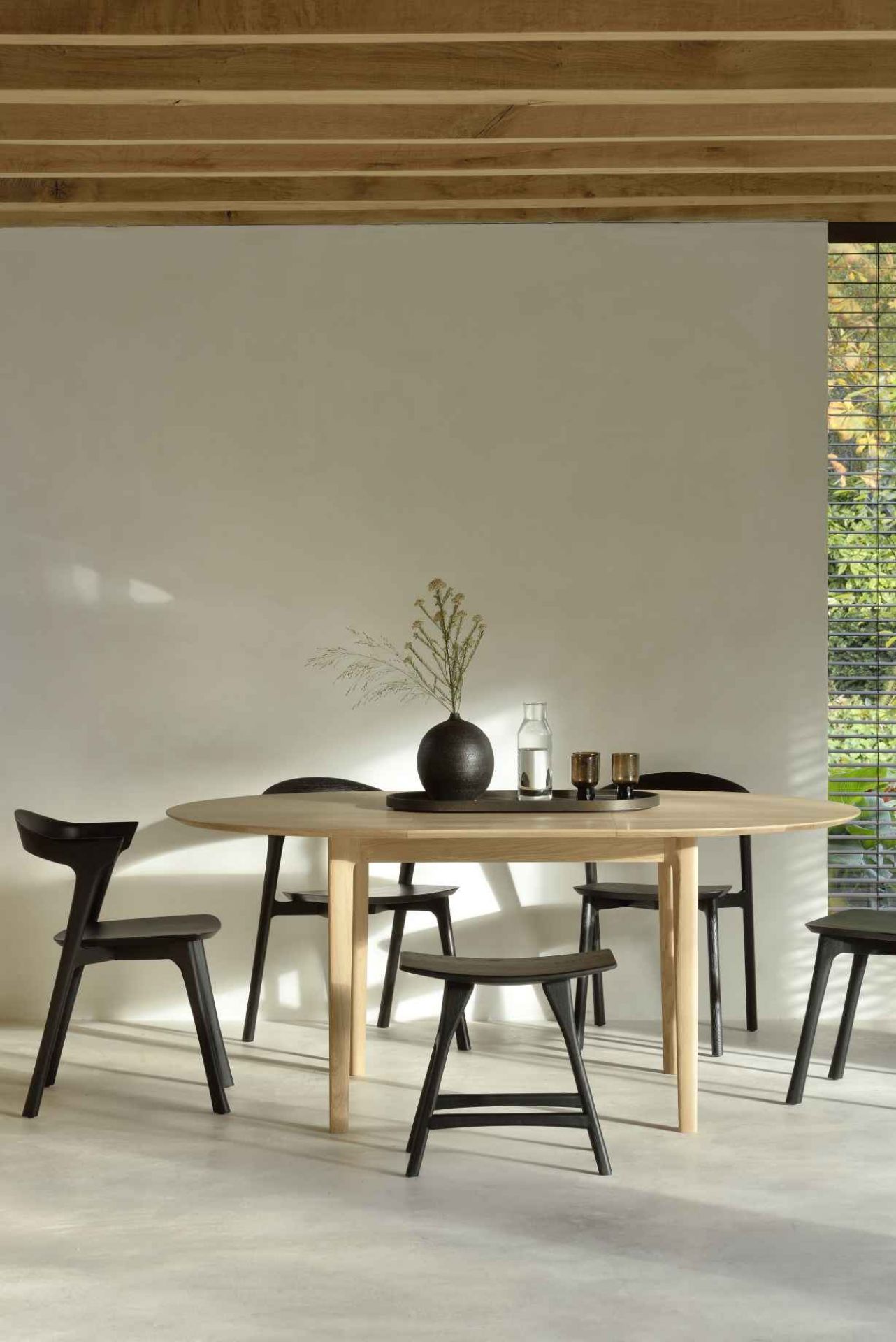 Bok Oak Extendable Table Round Ethnicraft