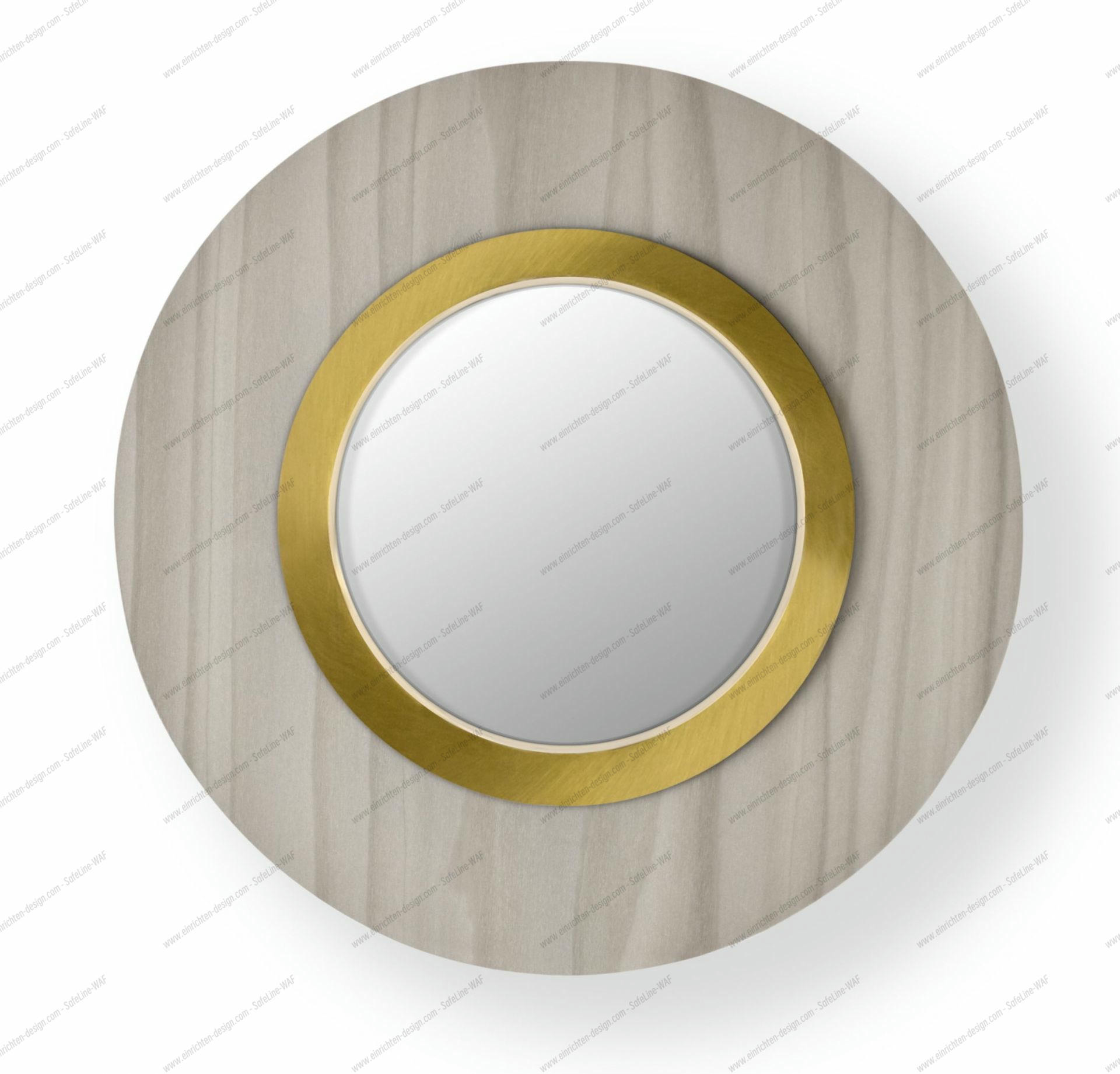 Lens LED Wall Light Round Metal Ring in Gold Grey LZF Lamps