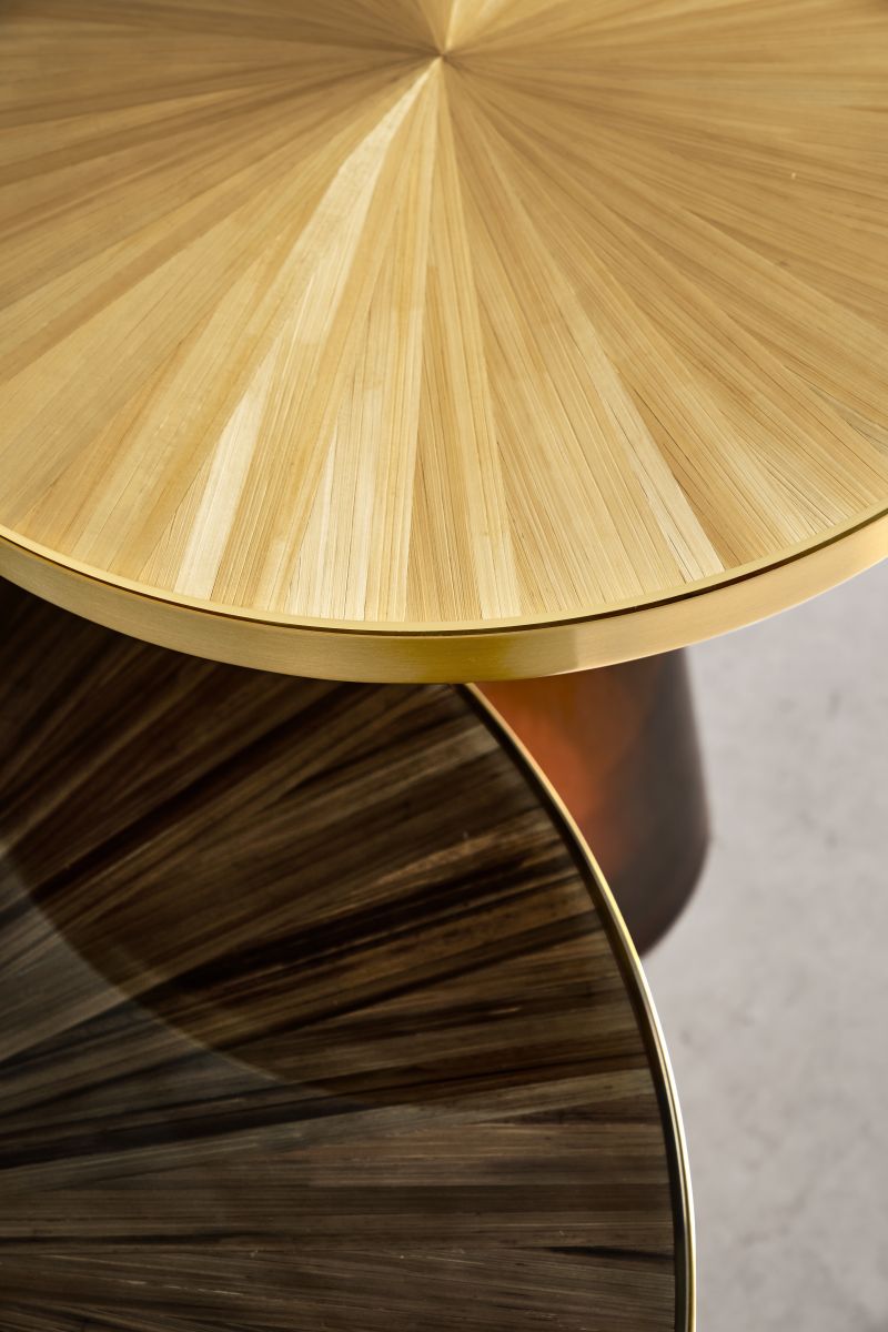 Table top Straw marquetry for Bell Coffee Table ClassiCon