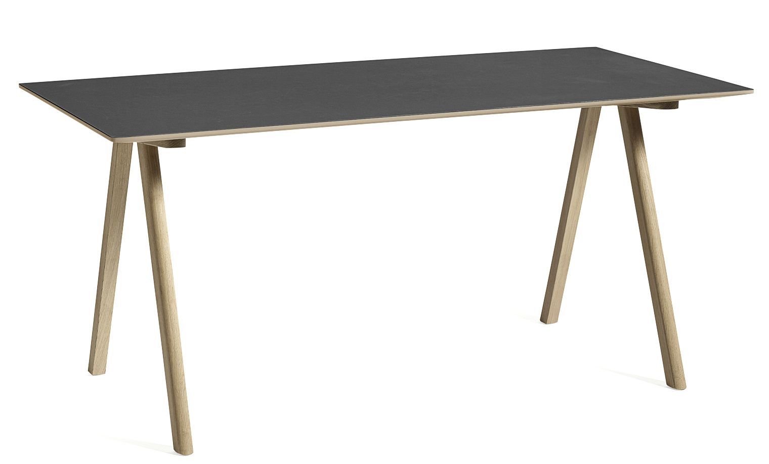 Copenhague Desk Table CPH 10 Hay Oak water-based lacquer / top linoleum black MDF edge