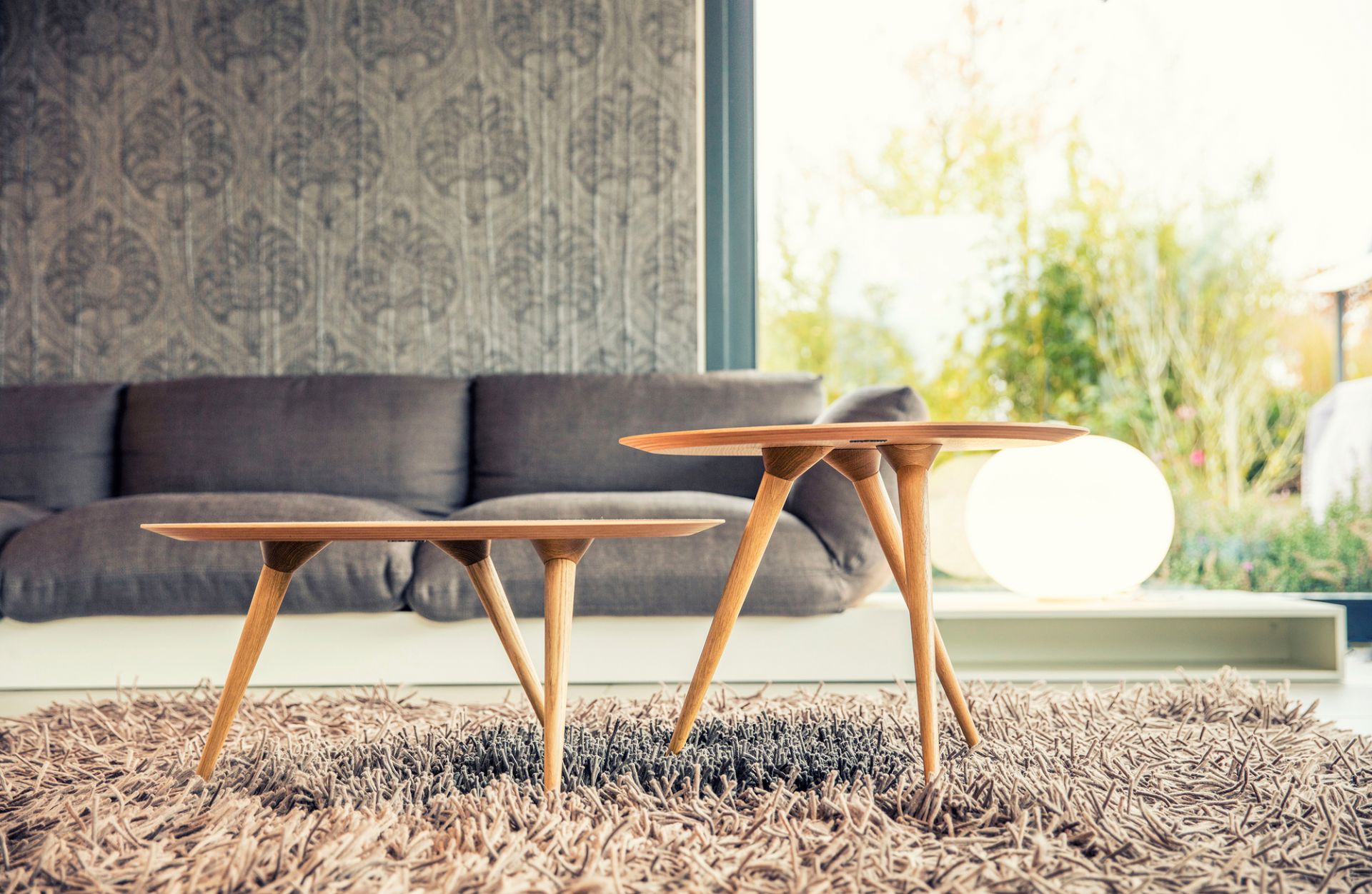 Turn high side table natural oak Maigrau