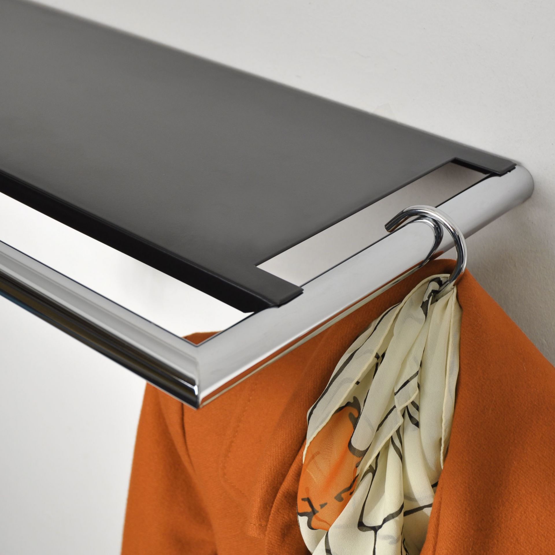 Link 55 Wall coat rack with hat shelf Mox hook on the left