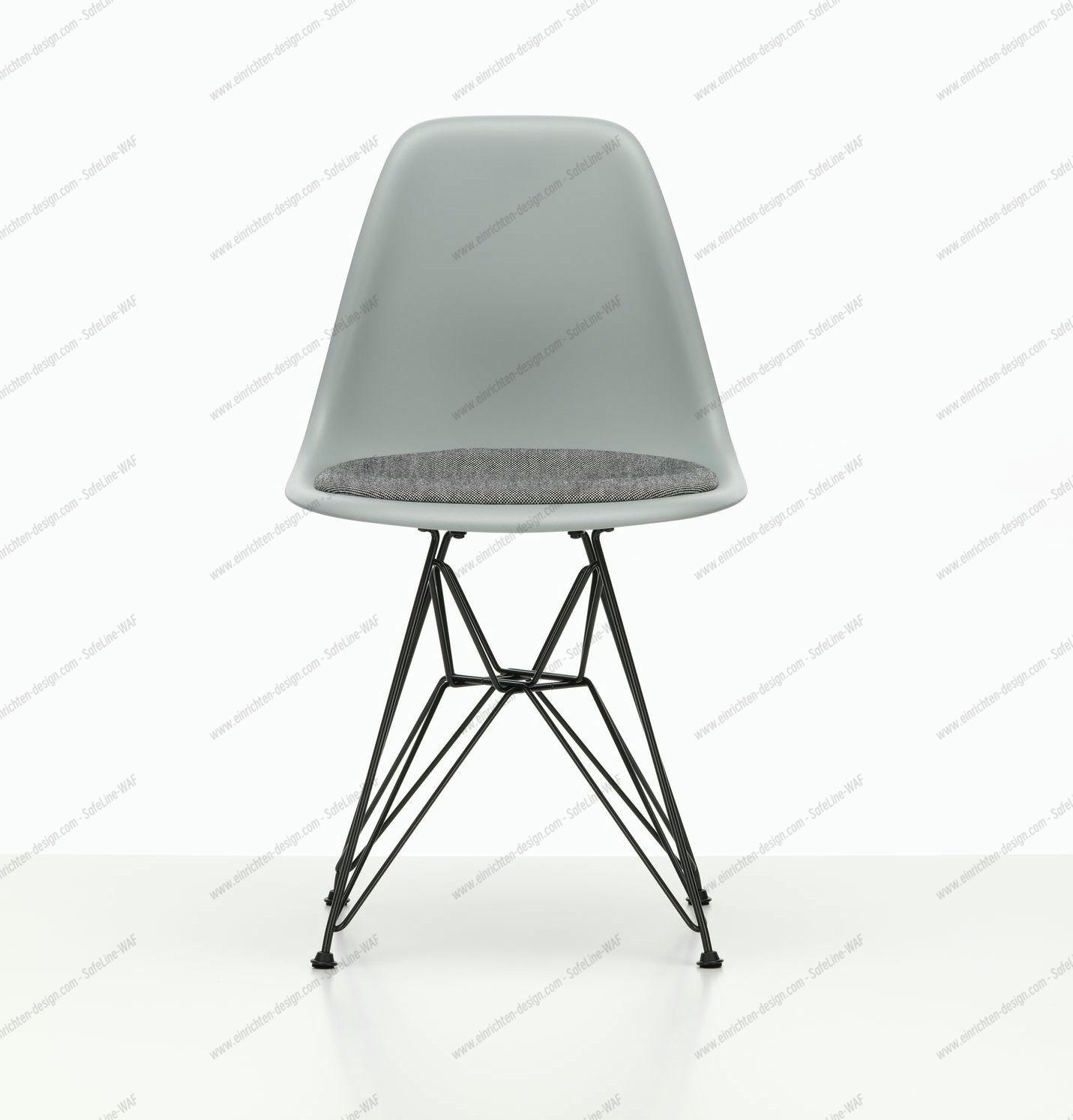 Eames Plastic Side Chair DSR Chair with seat cushion Vitra