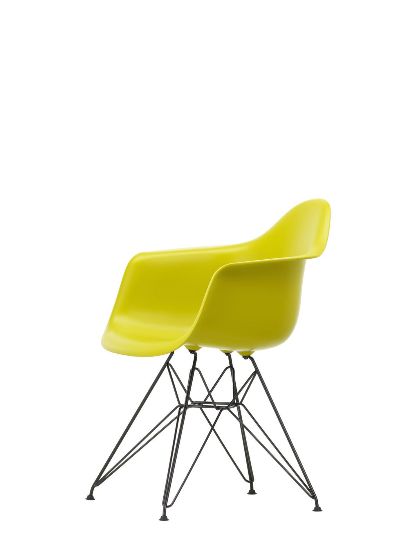 Eames Plastic Arm Chair DAR Chair Vitra Chrome - Rust orange