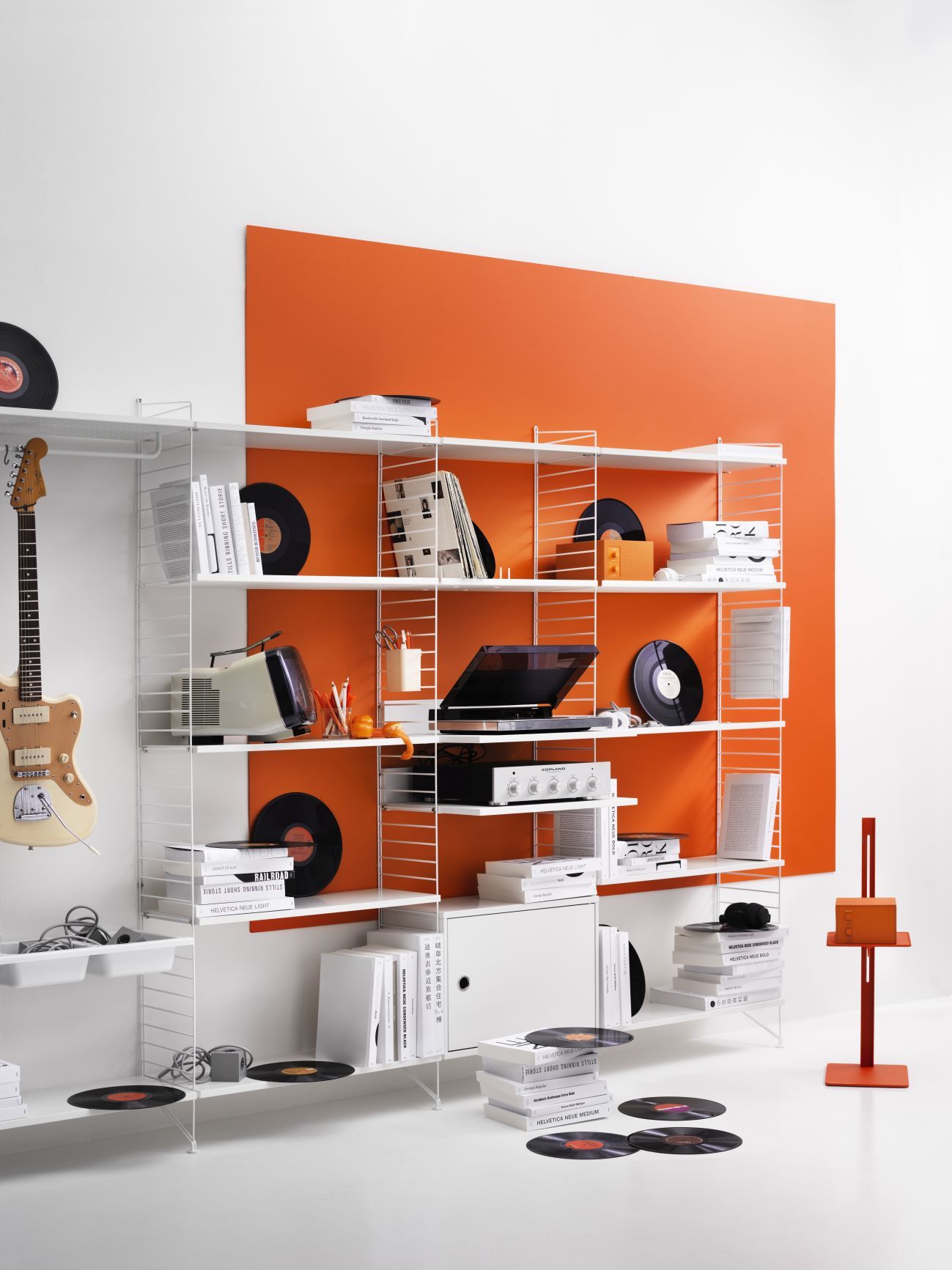 String Living Room Wall Shelving System Q String Furniture  