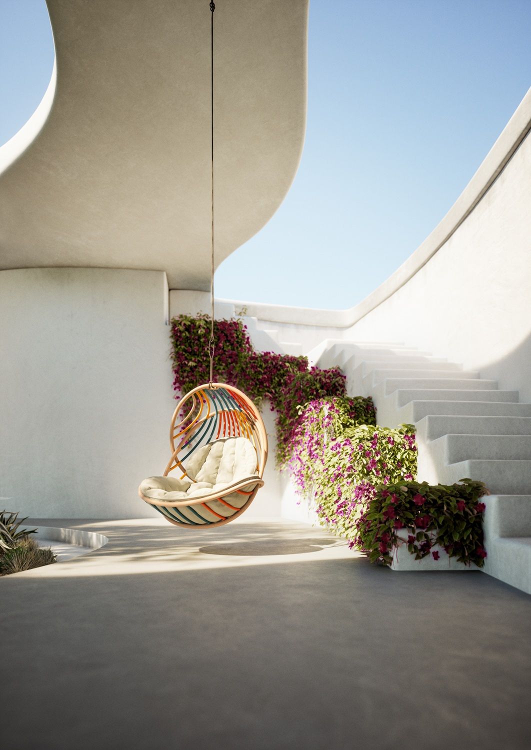 Kida Hanging Lounge Chair with Cushion Dedon