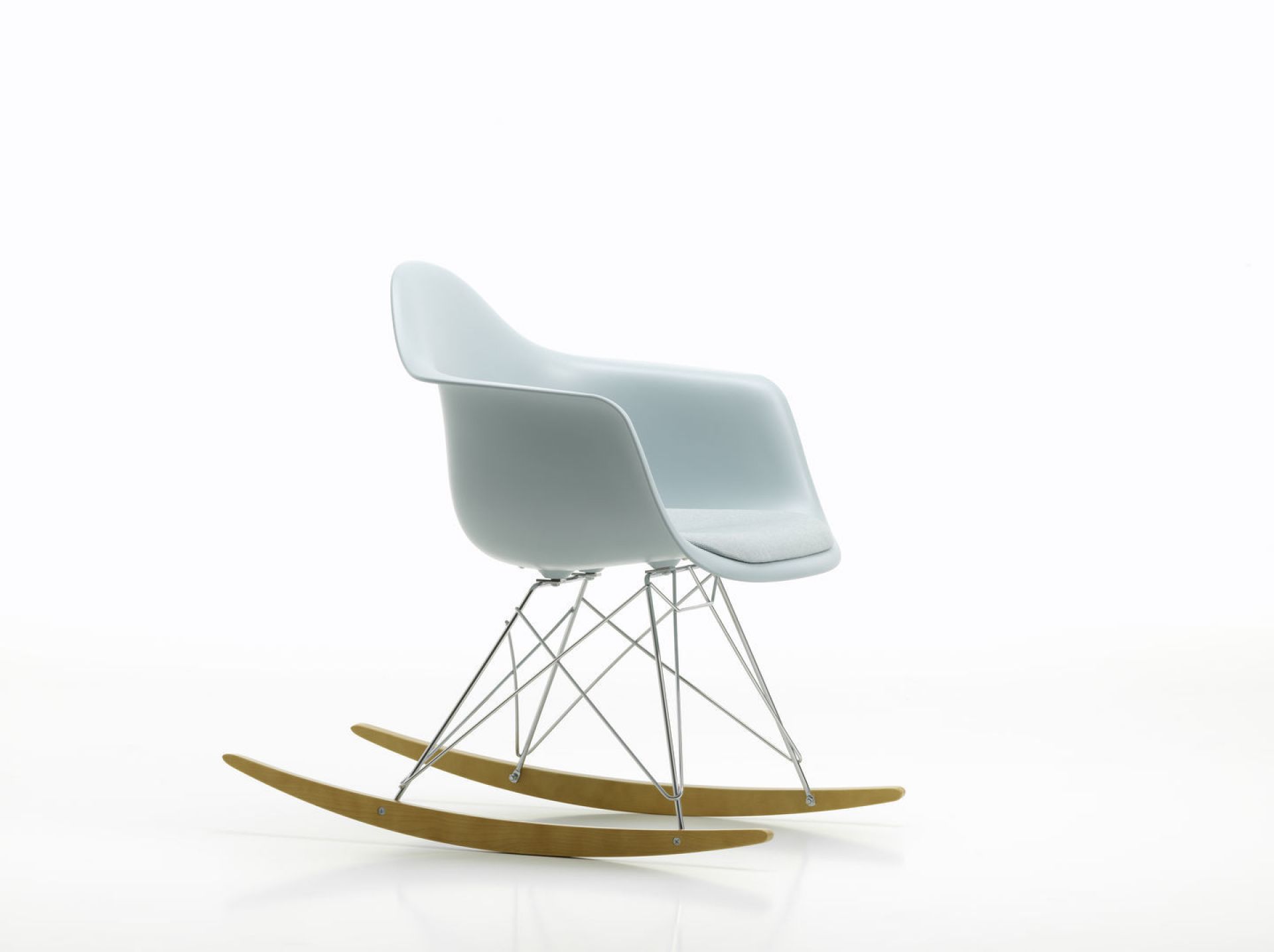 Eames Plastic Arm Rocking Chair Rar With Seat Cushion Vitra Vitra